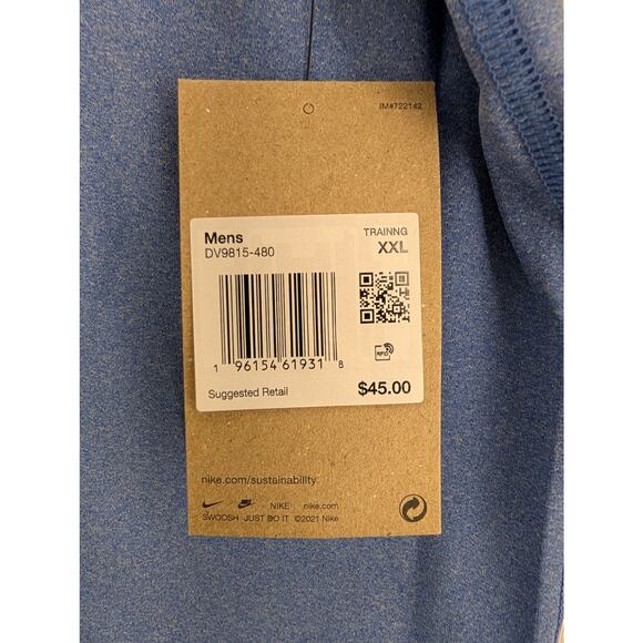 NWT Nike Men's Dri-FIT Ready Fitness T-Shirt in Game Royal size XXL - Picture 5 of 7